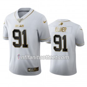 Miesten Buffalo Bills NFL Pelipaita Ed Oliver 91 Nike Valkoinen Golden Edition 100th